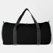 Zwart Grote Gym Bag Trend Abstract Blauwe Oceaan Plunjezak (Achterkant)