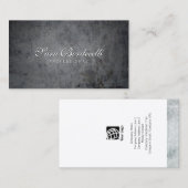 Zwart Grunge Achtergrond Professioneel Visitekaart Visitekaartje (Voorkant / Achterkant)