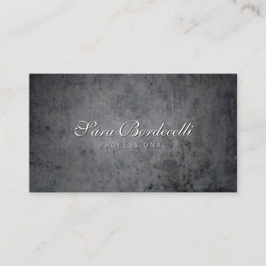 Zwart Grunge Achtergrond Professioneel Visitekaart Visitekaartje (Voorkant)