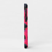 Zwart-Guinea Varkens op  roze rozen Case-Mate iPhone Case (Achterkant/links)