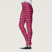 Zwart-Guinea Varkens op roze rozen Leggings (Links)