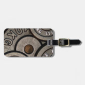 Zwart Gym Gewichten Fitness Bagagelabel (Voorkant horizontaal)