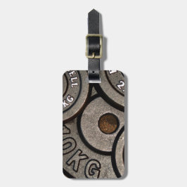 Zwart Gym Gewichten Fitness Bagagelabel