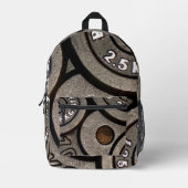 Zwart Gym Gewichten Fitness Bedrukte Rugzak (Voorkant)