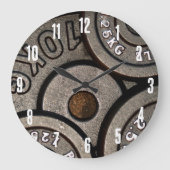 Zwart Gym Gewichten Fitness Grote Klok (Voorkant)