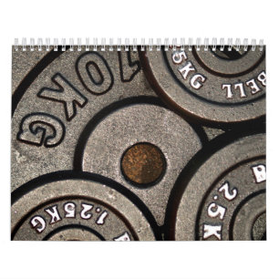 Zwart Gym Gewichten Fitness Kalender