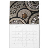 Zwart Gym Gewichten Fitness Kalender (Feb 2027)