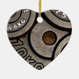 Zwart Gym Gewichten Fitness Keramisch Ornament