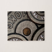 Zwart Gym Gewichten Fitness Legpuzzel (Horizontaal)