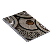 Zwart Gym Gewichten Fitness Notitieboek (Rechterzijde)