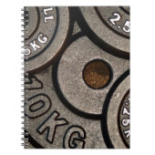 Zwart Gym Gewichten Fitness Notitieboek (Voorkant)