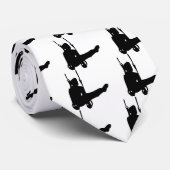 zwart gymnast-pictogram stropdas (Opgerold)