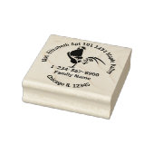 Zwart haan kraaien Contactgegevens Rubber S Rubberstempel (Stempel)