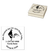 Zwart haan kraaien Contactgegevens Rubber S Rubberstempel (Gestempeld)