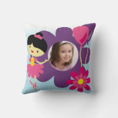 Zwart Haar Ballerina Kussen (Achterkant)