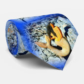 zwart haar blauw stropdas (Opgerold)