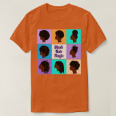 Zwart Haar Magic Afro Los Kapsels T-shirt (Design voorkant)