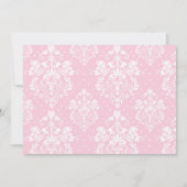 Zwart Haar Meisje Eerste Communie Damask Kaart (Achterkant)