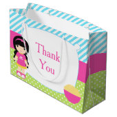 Zwart Haar Meisje Sleepover Slumber Party Verjaard Groot Cadeauzakje (Achterkant Gekanteld)