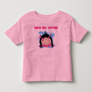 Zwart haar nieuwe grote zus kinder shirts
