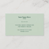 Zwart Haar Stylist Visitekaartjes (Achterkant)