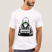 Zwart Hacker T-shirt ontwerp (Voorkant)