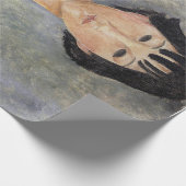 Zwart Haired Jong Meisje, Modigliani Cadeaupapier (Hoek)