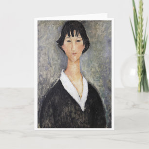 Zwart Haired Jong Meisje, Modigliani Kaart