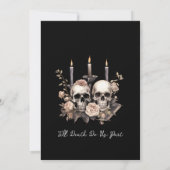 Zwart Halloween Autum Bruiloft Save The Date Kaart (Achterkant)