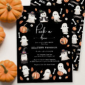 Zwart Halloween Baby shower Kaart