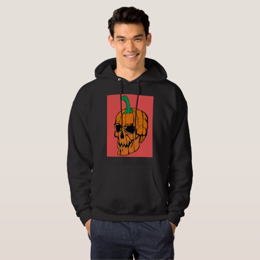Zwart Halloween Hoodie (Voorkant volledig)
