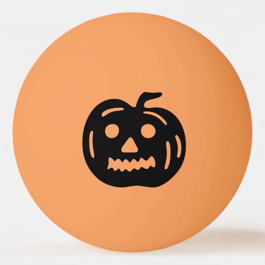 Zwart Halloween Jack-O-lantaarn pompoenvorm Pingpongbal (Achterkant)