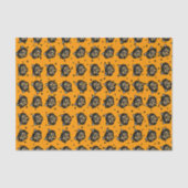  zwart halloween kat gezicht zwarte sterren tissuepapier (Voorkant)