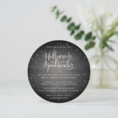 Zwart  Halloween Spooktacular Square/Round Kaart (Staand voorkant)