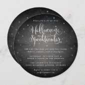 Zwart  Halloween Spooktacular Square/Round Kaart (Voorkant / Achterkant)