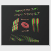 Zwart haloween geschenk met tekst cadeaupapier (Vlak)