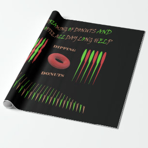 Zwart haloween geschenk met tekst cadeaupapier