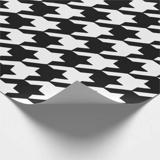 Zwart handdoekpapier cadeaupapier (Hoek)