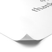 Zwart Handgeschreven Script 60th Verjaardag Welkom Poster (Hoek)