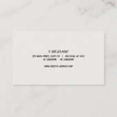 Zwart handgeschreven script Typografie van White Visitekaartje (Achterkant)