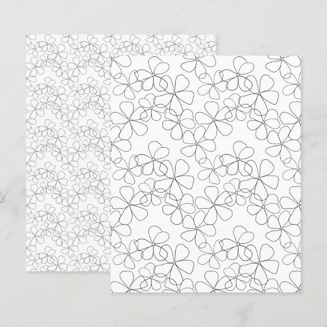 Zwart handgetekend lijnventilator witboek (Voorkant / Achterkant)