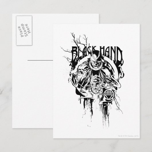 Zwart handje 0 Grafisch collage, zwart en wit Briefkaart (Voorkant / Achterkant)