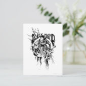 Zwart handje 0 Grafisch collage, zwart en wit Briefkaart (Staand voorkant)