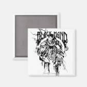 Zwart handje 0 Grafisch collage, zwart en wit Magneet (Voorkant / Achterkant)