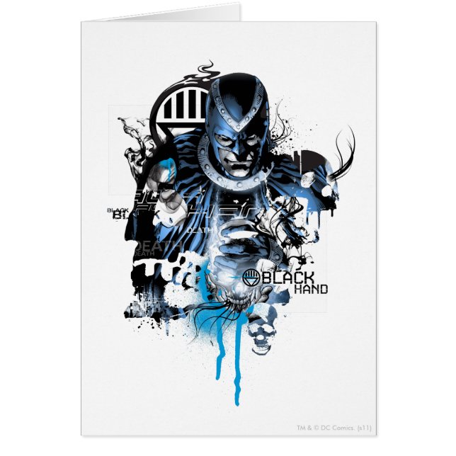 Zwart handje - Blauwe inkeping (Voorkant)