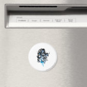 Zwart handje - Blauwe inkeping Magneet (Insitu (Vaatwasser))