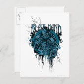 Zwart handje - Grafisch collage Briefkaart (Voorkant / Achterkant)