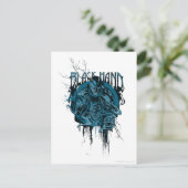 Zwart handje - Grafisch collage Briefkaart (Staand voorkant)