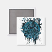 Zwart handje - Grafisch collage Magneet (Voorkant / Achterkant)