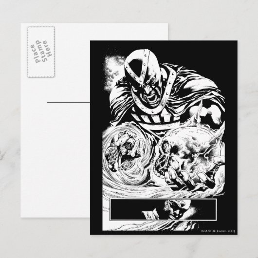 Zwart handje met schedel paneel 2 briefkaart (Voorkant / Achterkant)